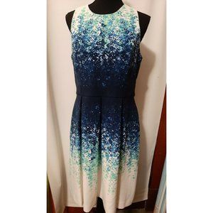 Luxe Blue Floral w/Tags Size 10 Women's Dress